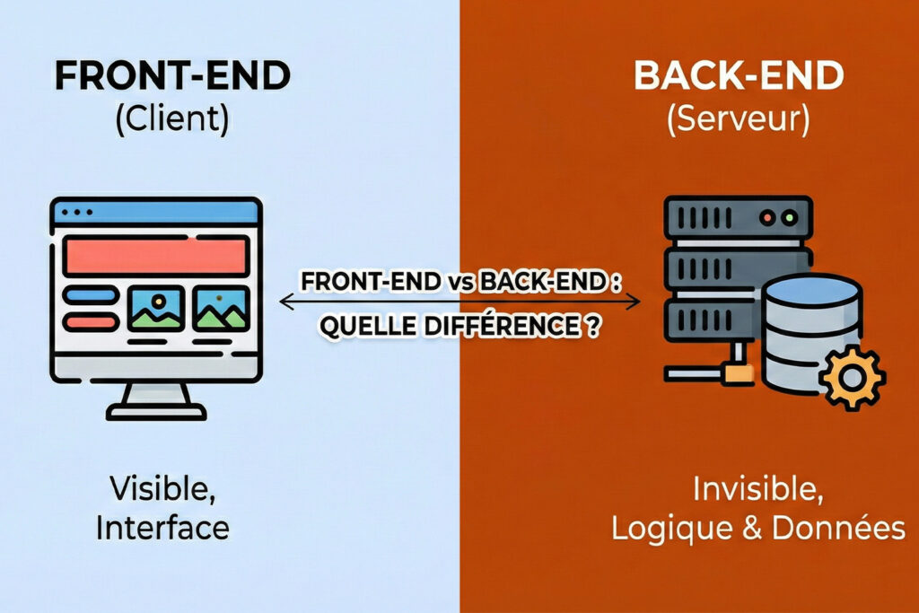 Différence entre back-end et front-end